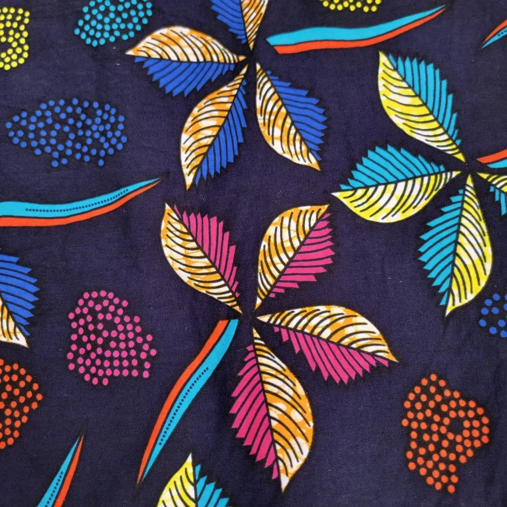 Crowned Free Ignite Skirt African Print‎ Hi-Low Skirt Pockets Tanzania L XL